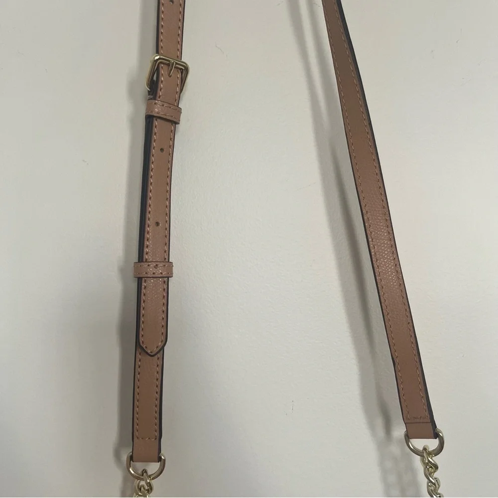 DKNY NWT Felicia Large Top‎ Handle Leather Crossbody Bag Tan Cocktail Wedding